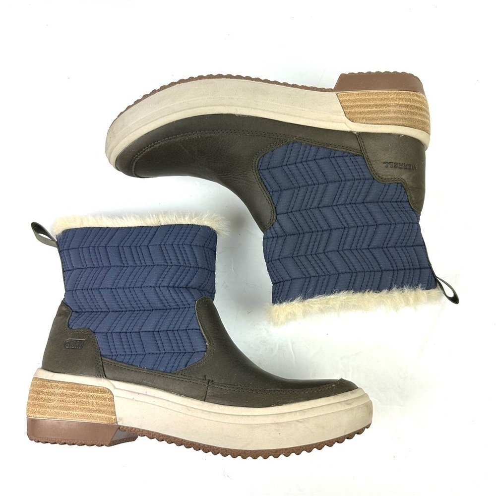Merrell Haven Bluff Ankle Boot 7 Womens Slip On Bootie Peacoat J17852 Liq‎ New